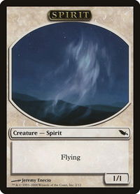 Spirit Token - Shadowmoor (SHM) #2 - Token Magic: The Gathering Trading Card