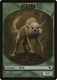 Wolf Token - Shadowmoor (SHM) #7 - Token Magic: The Gathering Trading Card