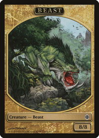 Beast Token (Multicolor) - Shards of Alara (ALA) #10 - Token Magic: The Gathering Trading Card