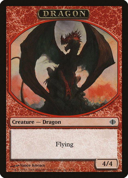 Dragon Token trading card from Shards of Alara Dragon Token - Shards of Alara Magic: The Gathering trading card