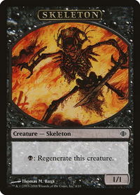 Skeleton Token - Shards of Alara (ALA) #4 - Token Magic: The Gathering Trading Card