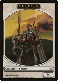 Soldier Token - Shards of Alara (ALA) #1 - Token Magic: The Gathering Trading Card