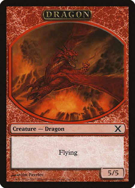 Dragon Token - 10th Edition Magic: The Gathering trading card