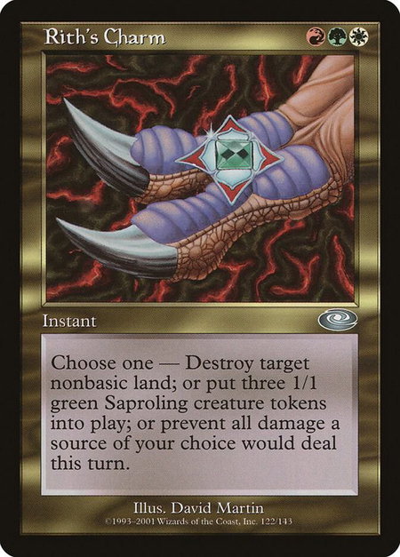 Rith's Charm trading card from Planeshift Rith's Charm - Planeshift Magic: The Gathering trading card