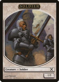 Soldier Token - 10th Edition (10E) #1 - Token Magic: The Gathering Trading Card