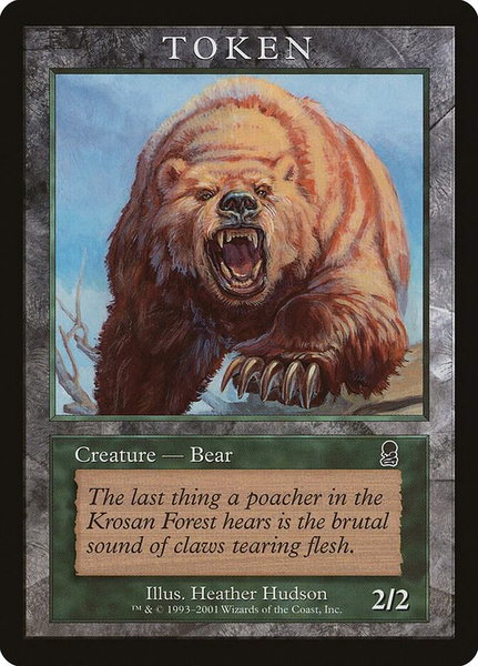 Bear Token (ODY) - Magic Player Rewards Magic: The Gathering trading card