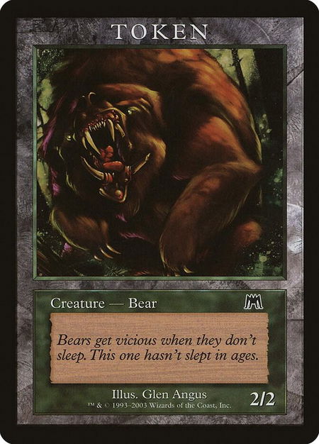 Bear Token (ONS) - Magic Player Rewards Magic: The Gathering trading card