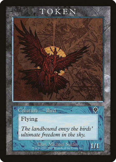 Bird Token (INV) - Magic Player Rewards Magic: The Gathering trading card