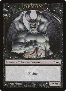 Demon Token (MRD) - Magic Player Rewards (MPRP) #6 - Token Magic: The Gathering Trading Card