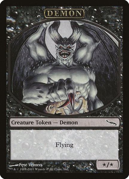 Demon Token (MRD) - Magic Player Rewards Magic: The Gathering trading card