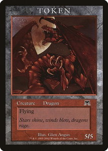 Dragon Token (ONS) - Magic Player Rewards (MPRP) #7 - Token Magic: The Gathering Trading Card