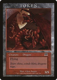 Dragon Token (ONS) - Magic Player Rewards (MPRP) #7 - Token Magic: The Gathering Trading Card