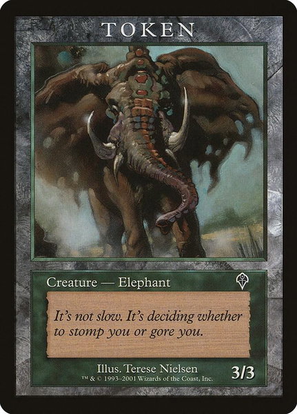 Elephant Token (INV) trading card from Magic Player Rewards Elephant Token (INV) - Magic Player Rewards Magic: The Gathering trading card