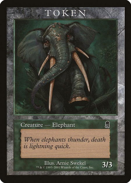 Elephant Token (ODY) - Magic Player Rewards Magic: The Gathering trading card