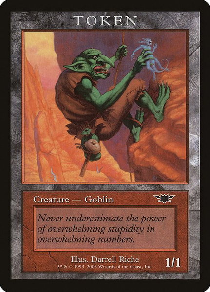 Goblin Token (LGN) - Magic Player Rewards Magic: The Gathering trading card