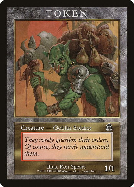 Goblin Soldier Token (APC) - Magic Player Rewards Magic: The Gathering trading card