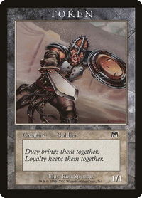 Soldier Token (ONS) - Magic Player Rewards (MPRP) #8 - Token Magic: The Gathering Trading Card