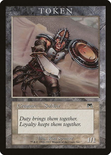 Soldier Token (ONS) - Magic Player Rewards Magic: The Gathering trading card