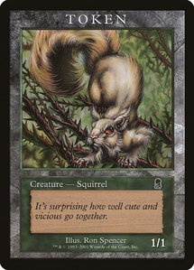 Squirrel Token (ODY) - Magic Player Rewards (MPRP) #3 - Token Magic: The Gathering Trading Card