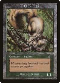 Squirrel Token (ODY) - Magic Player Rewards (MPRP) #3 - Token Magic: The Gathering Trading Card