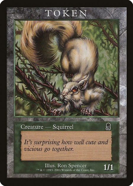 Squirrel Token (ODY) - Magic Player Rewards Magic: The Gathering trading card
