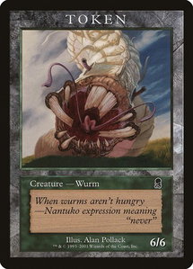 Wurm Token (ODY) - Magic Player Rewards (MPRP) #6 - Token Magic: The Gathering Trading Card