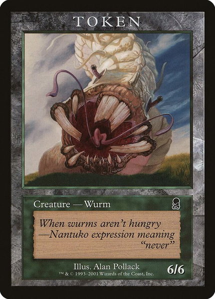 Wurm Token (ODY) - Magic Player Rewards Magic: The Gathering trading card