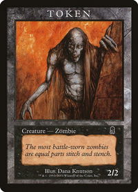 Zombie Token (ODY) - Magic Player Rewards (MPRP) #4 - Token Magic: The Gathering Trading Card