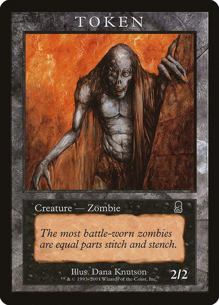 Zombie Token (ODY) - Magic Player Rewards Magic: The Gathering trading card