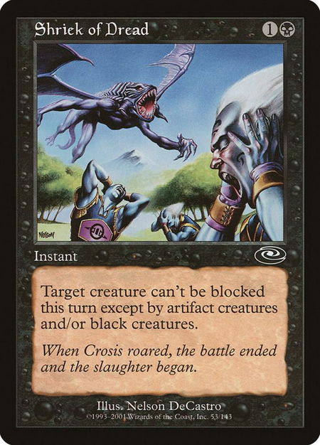 Shriek of Dread - Planeshift Magic: The Gathering trading card