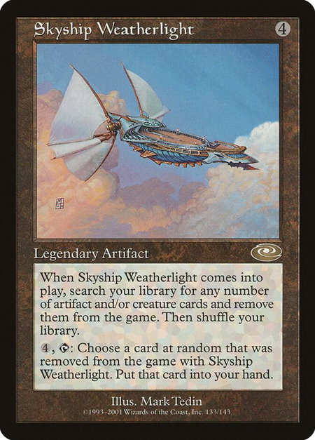 Skyship Weatherlight - Planeshift Magic: The Gathering trading card