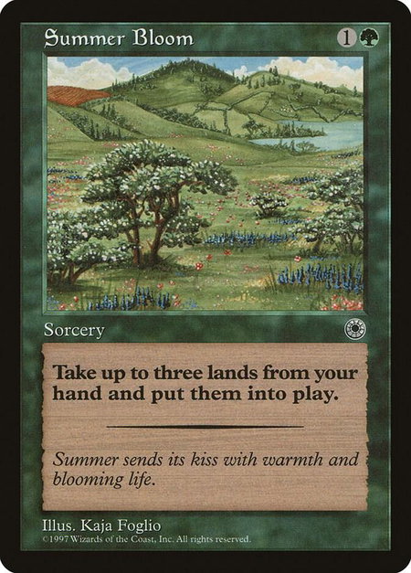 Summer Bloom - Portal Magic: The Gathering trading card