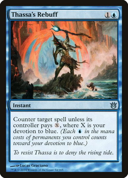 Thassa's Rebuff - Born of the Gods Magic: The Gathering trading card