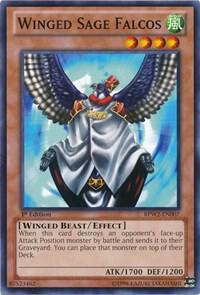 Winged Sage Falcos trading card from Battle Pack 2: War of the Giants Round 2 Winged Sage Falcos - Battle Pack 2: War of the Giants Round 2 YuGiOh trading card
