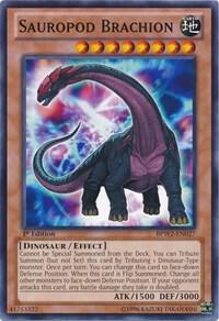 Sauropod Brachion trading card from Battle Pack 2: War of the Giants Round 2 Sauropod Brachion - Battle Pack 2: War of the Giants Round 2 YuGiOh trading card