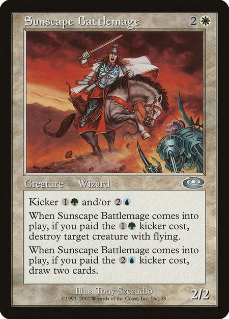 Sunscape Battlemage - Planeshift Magic: The Gathering trading card
