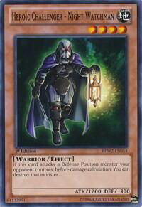 Heroic Challenger - Night Watchman - Battle Pack 2: War of the Giants Round 2 (BPW2) #BPW2-EN054 - Common / Short Print YuGiOh Trading Card