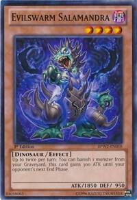 Evilswarm Salamandra trading card from Battle Pack 2: War of the Giants Round 2 Evilswarm Salamandra - Battle Pack 2: War of the Giants Round 2 YuGiOh trading card