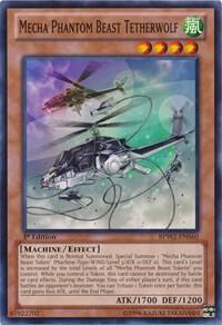 Mecha Phantom Beast Tetherwolf trading card from Battle Pack 2: War of the Giants Round 2 Mecha Phantom Beast Tetherwolf - Battle Pack 2: War of the Giants Round 2 YuGiOh trading card