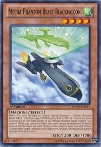 Mecha Phantom Beast Blackfalcon trading card from Battle Pack 2: War of the Giants Round 2 Mecha Phantom Beast Blackfalcon - Battle Pack 2: War of the Giants Round 2 YuGiOh trading card