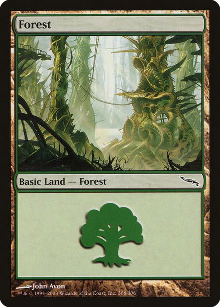Forest (306) - Mirrodin Magic: The Gathering trading card