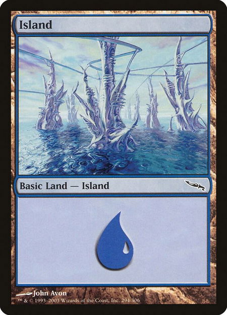 Island (294) - Mirrodin Magic: The Gathering trading card
