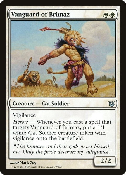 Vanguard of Brimaz - Born of the Gods Magic: The Gathering trading card