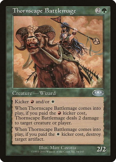 Thornscape Battlemage - Planeshift Magic: The Gathering trading card