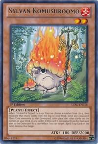 Sylvan Komushroomo trading card from Legacy of the Valiant Sylvan Komushroomo - Legacy of the Valiant YuGiOh trading card