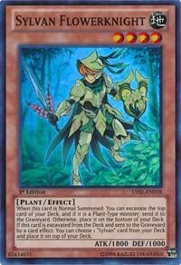 Sylvan Flowerknight trading card from Legacy of the Valiant Sylvan Flowerknight - Legacy of the Valiant YuGiOh trading card