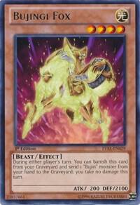 Bujingi Fox trading card from Legacy of the Valiant Bujingi Fox - Legacy of the Valiant YuGiOh trading card