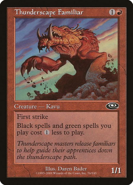 Thunderscape Familiar - Planeshift Magic: The Gathering trading card