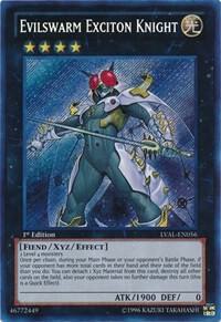 Evilswarm Exciton Knight trading card from Legacy of the Valiant Evilswarm Exciton Knight - Legacy of the Valiant YuGiOh trading card