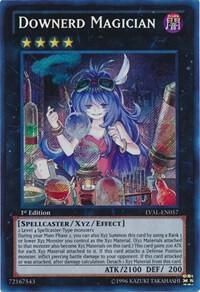 Downerd Magician trading card from Legacy of the Valiant Downerd Magician - Legacy of the Valiant YuGiOh trading card